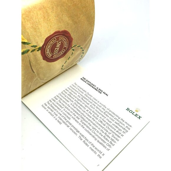 Authentic Rolex Datejust 90's Vintage 1996 Green Booklet Manual 593.56 - Picture 6 of 10